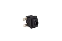 20*13mm Black Body 2NO with Illumination with Terminal Stay Put Black A44 Series Rocker Switch